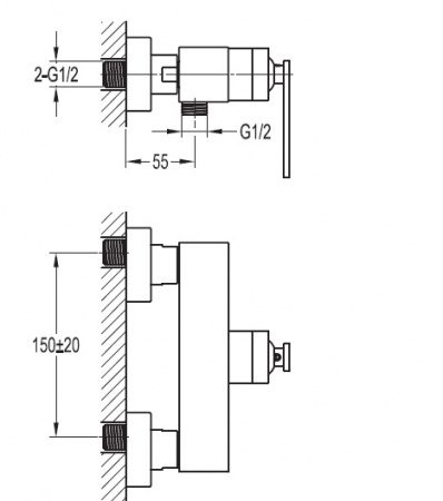 Смеситель для душа Cezares City CITY-D-01 фото