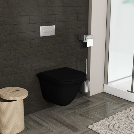 Унитаз подвесной Grossman GR-4412BМS черный матовый фото