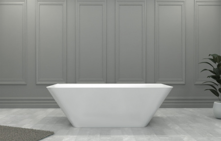 Ванна из искусственого камня Abber Stein AS9619 180x85 белая матовая фото