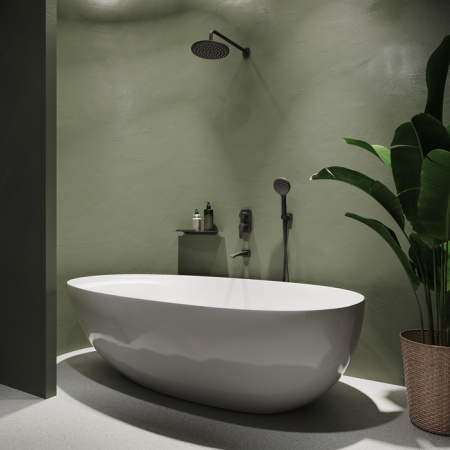 Душевая система скрытого монтажа Iddis Ray RAYBL03i68 черная матовая фото