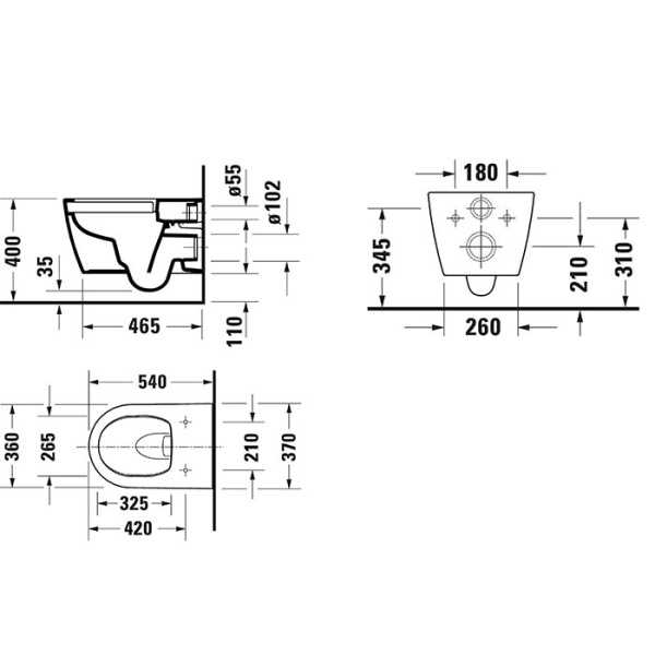 Подвесной унитаз со смывом торнадоDuravit Soleil by Starck 45910920A1 с сиденьем фото