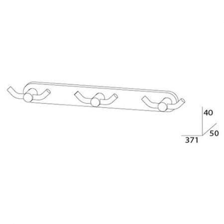Планка с тремя двойными крючками Artwelle Harmonia HAR 009 фото
