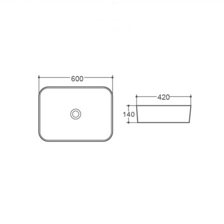 Накладная раковина Vincea VBS-304 60x42 фото