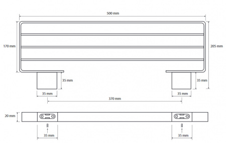 Полочка для полотенец Bemeta Nero 135002180 фото