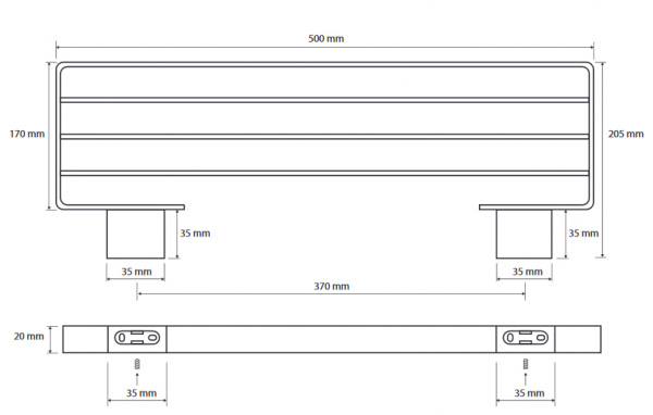 Полочка для полотенец Bemeta Nero 135002180 фото