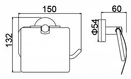 Держатель для туалетной бумаги Timo Saona 13042/18 черное золото фото