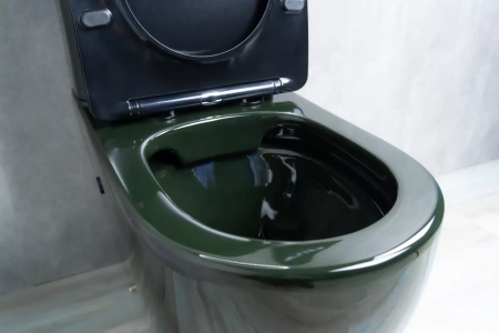 Унитаз напольный с бачком Gid Tr2177BL черный глянец фото