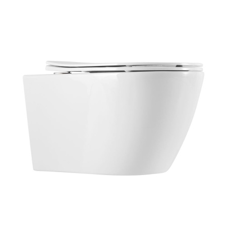 Унитаз подвесной безободковый Art&Max Romantic AM213CHR/SC с сиденьем фото