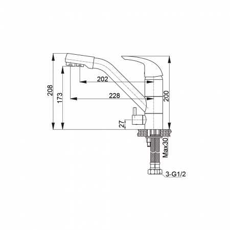 Смеситель для кухни кухни с фильтром для воды Raiber RF6801 фото
