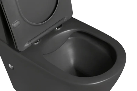 Унитаз напольный безободковый с функцией биде SantiLine SL-5014MG фото