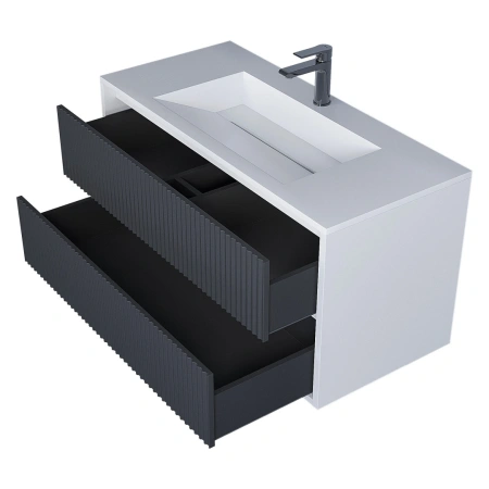 Тумба под раковину Uperwood Next 100 3930205159 белая/графит фото
