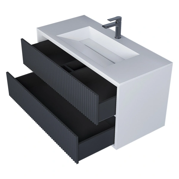Тумба под раковину Uperwood Next 100 3930205159 белая/графит фото