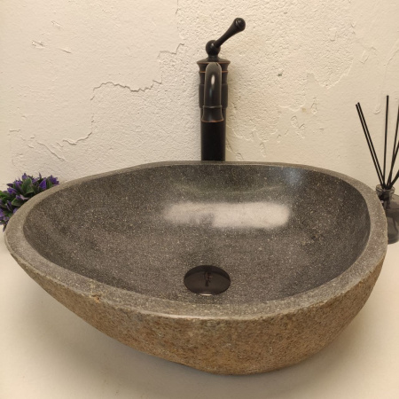 Накладная раковина из речного камня RS01232 (49*40*15) d3 фото