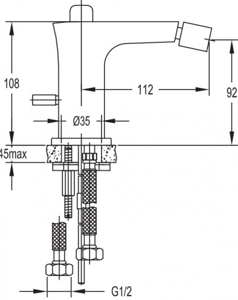 Смеситель для биде Cezares Tesoro TESORO-BS-01 фото