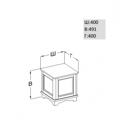 Тумба напольная Opadiris Клио 40 00-00000239 слоновая кость фото