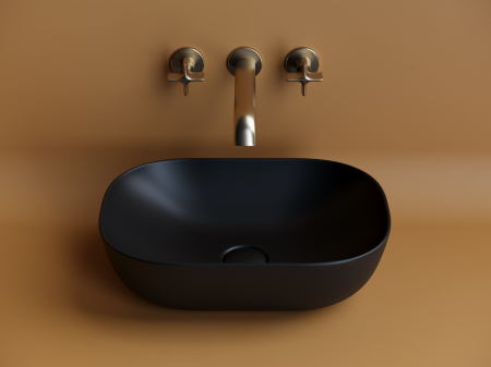 Накладная раковина Ceramica Nova Element CN6009MB 45x32 черная матовая фото