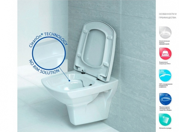 Комплект подвесной унитаз с инсталляцией Cersanit Carina S-SET-CARC/LPRO/S-DL/Cm-w фото