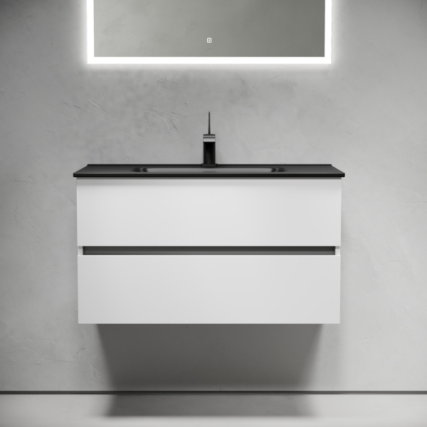 Тумба под раковину Sancos Urban UR90W белый глянец фото