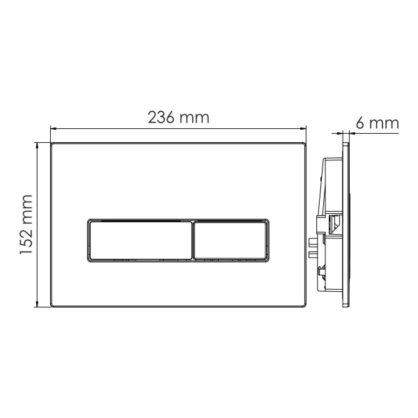 Инсталляция для подвесного унитаза WasserKRAFT Aller 10TLT.010.ME.WM03 с кнопкой, матовая белая фото