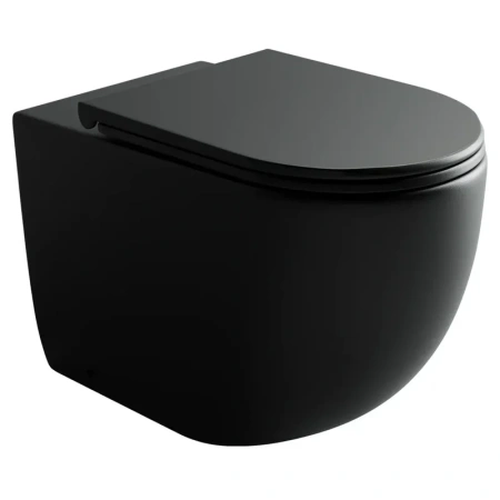 Унитаз приставной безободковый Ceramica Nova Metropol CN4004MB с сиденьем фото