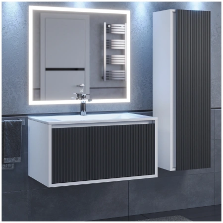 Тумба под раковину Uperwood Next 80 3930205154 белая/графит фото