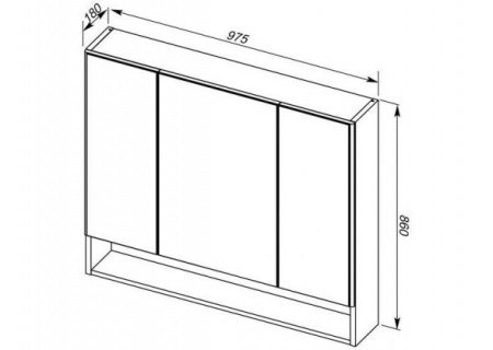 Зеркало-шкаф Aquanet Виго 100 00183359 фото