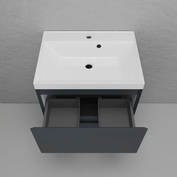 Тумба напольная под раковину Style line Манхэттен 60 ЛС-00002378 графит фото