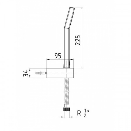Душевая лейка E.C.A. Elegant 102117305 фото
