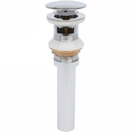 Донный клапан для раковины с переливом AQUAme AQM7001-1 хром фото