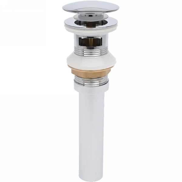 Донный клапан для раковины с переливом AQUAme AQM7001-1 хром фото