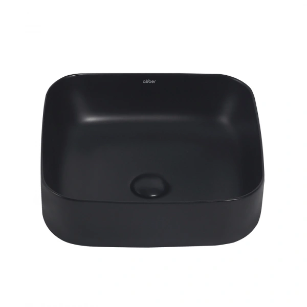 Накладная раковина Abber Rechteck AC2211MB 38x38 черная матовая фото