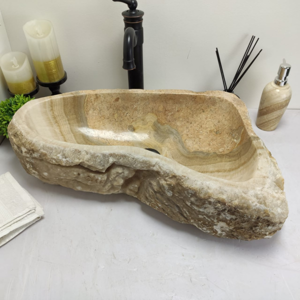 Накладная раковина из оникса Erozy BL EO-00529 (63*37*15см) фото