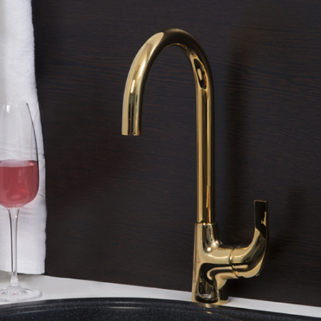 Смеситель для кухни WasserKRAFT Sauer 7107 глянцевое золото фото