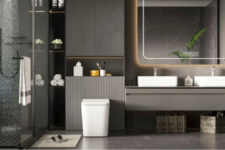 Унитаз приставной с импульсным смывом Abber Rechteck AC1212P с сиденьем микролифт фото