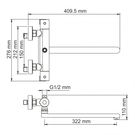 Смеситель для ванны с душем WasserKRAFT Berkel 4822L фото