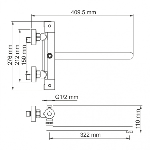 Смеситель для ванны с душем WasserKRAFT Berkel 4822L фото