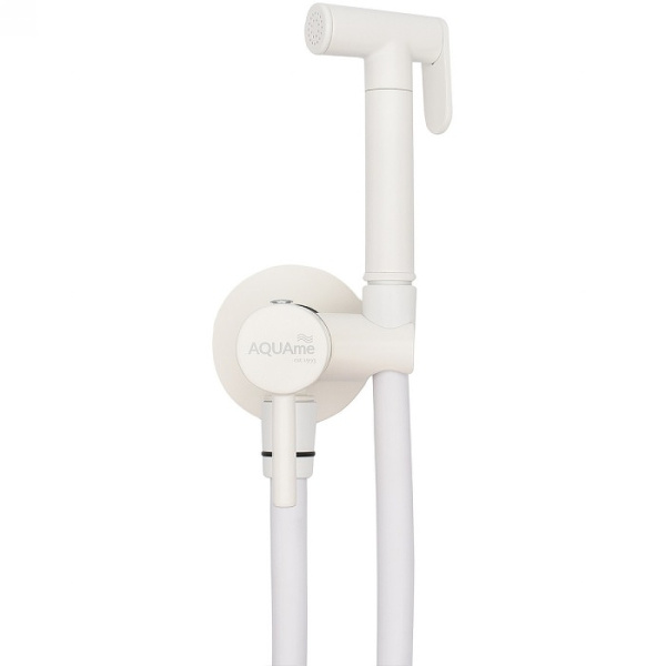 Гигиенический душ со смесителем AQUAme AQM 6020MW белый матовый фото