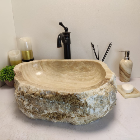 Накладная раковина из оникса Erozy BL EO-00692 (56*45*15см) фото