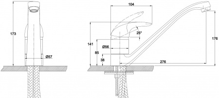 Смеситель для кухни Kaiser Safira 15033 фото