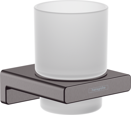 Стакан для зубных щеток Hansgrohe AddStoris 41749340 хром черный шлифованный фото