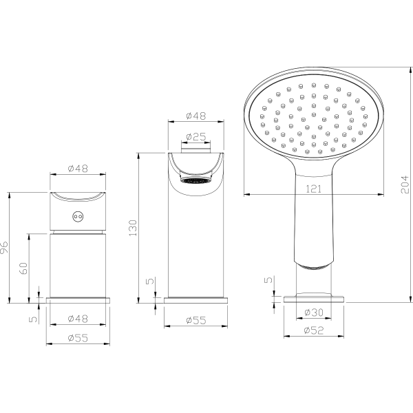 Смеситель на борт ванны Rossinka W W40-39 фото