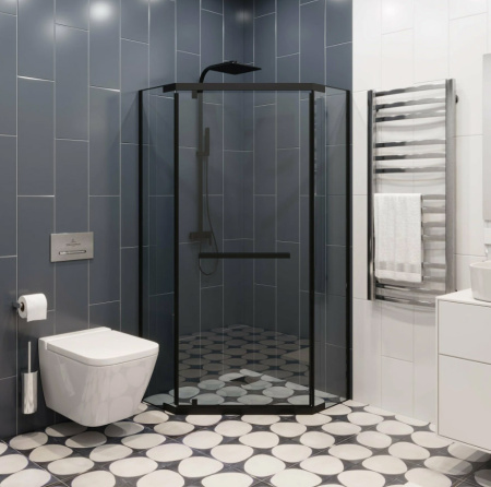 Душевой уголок Cerutti SPA Chika ZP101B 100x100 черный фото