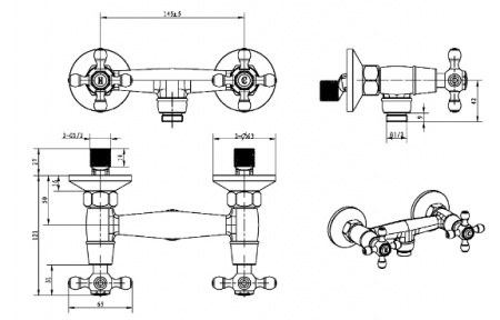 Смеситель для душа Boheme Crystal 274-CRST фото