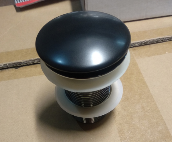 Донный клапан для раковины Gid BLm100 черный матовый фото