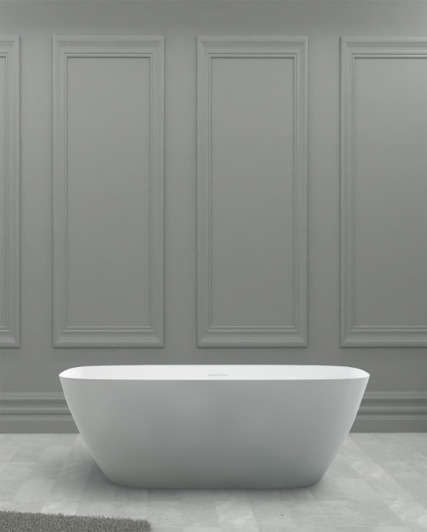 Ванна из искусственого камня Abber Stein AS9612-1.7 170x72 белая матовая фото