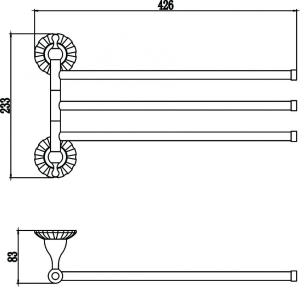 Полотенцедержатель Savol 89C S-08903C фото