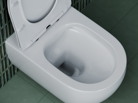 Унитаз подвесной безободковый Ceramica Nova Long CN3015 с сиденьем фото