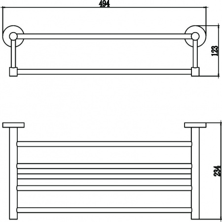 Полочка для полотенец Savol 87 S-508744 50 см фото