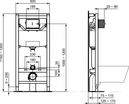 Унитаз с инсталляцией Ideal Standard Connect Air PR212101 фото