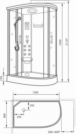 Душевая кабина Luxus 811 L фото